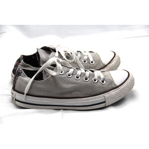 Converse Chuck Taylor All Star Shoes Womens 7 Gray Plaid Double Tongue Sneakers